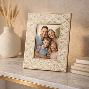 Premium Bone Inlay Photo <b>Frame</b> <b>4x6</b> Inch | Handcrafted Carving Design Picture <b>Frame</b> | Decorative Tabletop <b>Frame</b> for Home & Office - Product Image 5