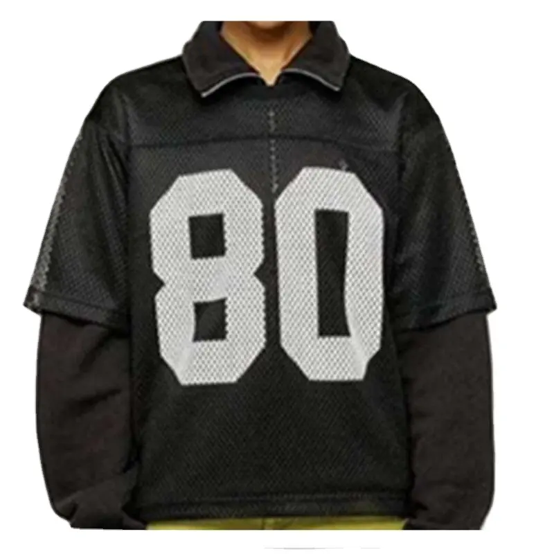 Custom Streetwear Football Jersey T Shirt Vintage Casual Baseball Jersey Print Cotton for Men Unisex Short Sleeve Shirt O-neck