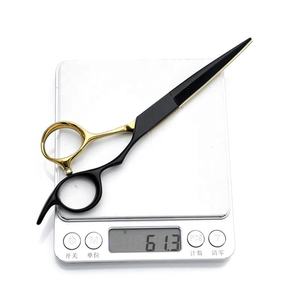 Ciseaux de coiffure professionnels en acier inoxydable 440C Japonais, noir et or, vente chaude - Product Image 6