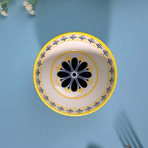 Free Sample Unique Floral Patterned Japandi Style Porcelain Bowls Eco-Friendly <b>Microwave</b> & Oven Safe (<b>Set</b> of 2) - Product Image 4