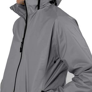 Veste imperméable de haute qualité pour homme, coupe-vent respirante et légère, grande taille, en nylon brillant, idéale pour la course en plein air - Product Image 6