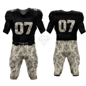 Uniforme de Fútbol Americano Personalizado con Camuflaje Digital Negro y Conjunto de Pantalones Integrados, Fabricante OEM, Venta al Por Mayor - Product Image 4