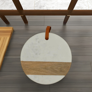 เขียงไม้หินอ่อนสำหรับใช้ในบ้านเครื่องครัวสำหรับเสิร์ฟพิซซ่าขนมขบเคี้ยวเขียงคุณภาพสูงสำหรับร้านอาหาร - Product Image 4