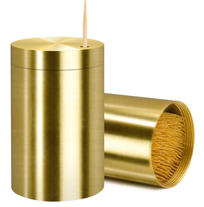 Porte-cure-dents en laiton artisanal, bouteille de rangement, ornements décoratifs de haute qualité pour hôtels et restaurants à bon prix - Product Image 6