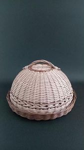 Woven lid kitchen decor item food protection dome eco friendly <b>basket</b> cover bamboo handcrafted lid reusable organic - Product Image 6