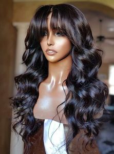 Perruque de Luxe de Marque Premium, Faite à la Main, avec Frange Élégante, Cheveux Brésiliens Remy Soyeux, Double Trame Faite à la Machine, Fabrication OEM en Gros - Product Image 3