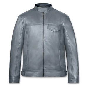 Best Vintage Winter Design Biker Leather Jacket for Men Customized Sheep Leather with Quilted Detail Jackets For Men - Product Image 1