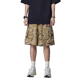 High Street Trend Men's Camouflage Cargo Shorts Verano Algodón Impreso Multi-Bolsillo Casual Loose Fit para deportes al aire libre Atlético - Product Image 1