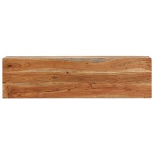 Mesa Consola Estrecha de Madera de Acacia Negra Sólida y Hierro, Diseño de Madera Natural y Hierro - Product Image 4
