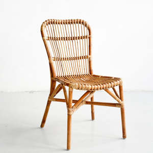 Rattan side <b>chair</b> with handwoven seat superior quality <b>stackable</b> <b>dining</b> <b>chairs</b> for indoor outdoor use - Product Image 6