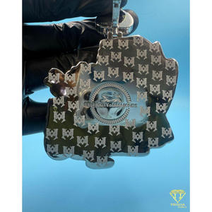 จี้รูปถุงเงินแบบ Iced Out สลักอักษรตามสั่ง สร้อยคอฮิปฮอป เพชรโมอิสซาไนต์ สร้อยหรูหรา ของขวัญเครื่องประดับสุดหรู - Product Image 2