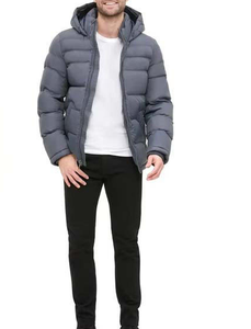 Men Hoodie Collar Waterproof Zipper Puffer <b>Jacket</b> for Men - Product Image 3