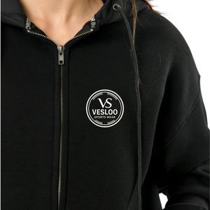 <b>Women's</b> Unisex <b>Black</b> Zip-Up Hoodie Winter <b>Fleece</b> Waterproof Sweatshirt Comfortable Oversized Hooded Jacket for Daily Use - Product Image 6