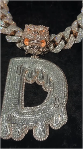 Iced Out Hip Hop Jewelry Mans 925 Sterling Silver VVS Moissanite Diamond <b>Custom</b> Design Letter/Number/<b>Name</b>/Logo <b>Necklace</b> Pendant - Product Image 5