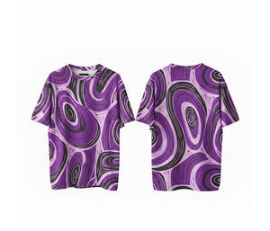 Camiseta de Manga Corta con Estampado Abstracto Verde, Unisex, Transpirable, Top de Verano, Camiseta Informal de Poliéster Estampada para Adultos - Product Image 2
