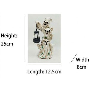 Decoraciones de jardín para Halloween, Figura de Árbol Fantasma de Halloween, Adorno de Espantapájaros de Resina - Product Image 2