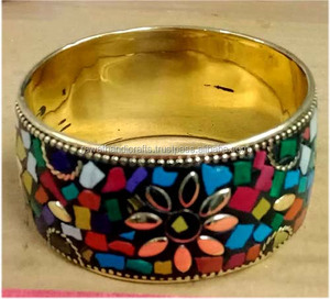Brass <b>Bangles</b> Latest Designs/indian <b>Bangles</b>/<b>glass</b> <b>Bangles</b>/ Jewelry mosaic <b>bangle</b> bohemian jewelry hippie style - Product Image 3