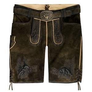 Traje de Lederhosen de Alta Gama para Hombre – Atuendo Tradicional Alemán para el Oktoberfest con Cuero Suave de Gamuza - Product Image 1