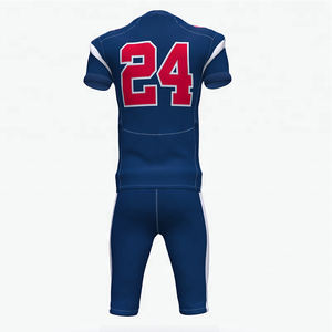 Uniformes de Fútbol al por Mayor, Conjuntos Personalizados para Equipos Adultos, Sublimados, Azul y Blanco, 100% Poliéster, Transpirables, de Secado Rápido - Product Image 3