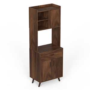 Mueble de Cocina Modular de Madera Sintética Serrenh, Unidad de Almacenamiento Montada en el Suelo para Microondas, Utensilios, Frascos y Especias - Product Image 1