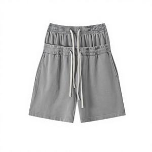Shorts Homme OEM Style Vintage Européen et Américain 320g, Double Ceinture, Effet Délavé Flocon de Neige, Double Entrejambe, Style Côte Ouest - Product Image 2
