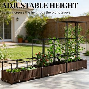 Jardinera Elevada con Soporte para Plantas y Malla para Macetas - Product Image 3