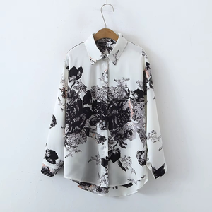 Blusa informal estampada para mujer, camisa ligera y transpirable para primavera y verano - Product Image 2