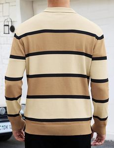 Camisas Polo Casuales para Hombre, Camisas de Golf a Rayas Vintage, Camisa de Rugby de Punto, Suéter Polo Ligero - Product Image 5