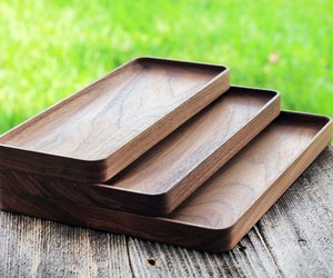 Bandeja de Servir de Madera de Diseño Minimalista Premium para Mesa de Comedor, Bandeja Decorativa para Aperitivos, Bandejas Decorativas para Restaurante - Product Image 1