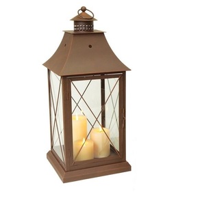 New Trending Factory Selling <b>Large</b> Size Bronze Finish Metal & Glass <b>Lantern</b> With Superior Quality for Hotel & Restaurant - Product Image 1