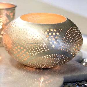 Votive <b>Candle</b> Holder with Geometric Cutout Design Indian <b>Bulk</b> Supplier Wholesale Manufacturer - Product Image 5