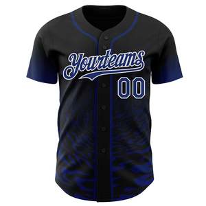 Camiseta Deportiva Premium para Equipo de Béisbol, Azul y Negra, con Botones al Frente, Malla Transpirable, Personalizable con Nombre, Número y Logotipo del Equipo - Product Image 2
