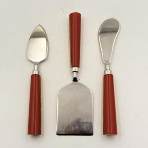 Juego de 3 cuchillos para queso de acero inoxidable, más vendidos, con mango de resina, acabado pulido espejo, diseño de lujo, para uso en hoteles y restaurantes. - Product Image 4