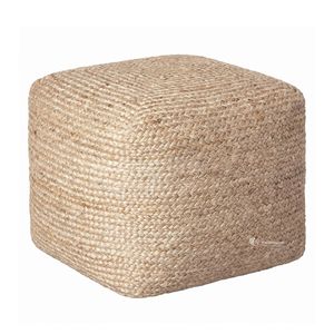 Puf Cubo de Yute Trenzado, Otomana Cuadrada de Fibra Natural Tejida y Cojín de Suelo, Asiento Ecológico para Sala de Estar al por Mayor - Product Image 2