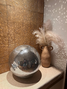 Jumbo Silver <b>Disco</b> <b>Ball</b> with <b>Hanging</b> Ring for Easy Installation Huge Mirror <b>Ball</b> Reflective Mosaic Party Decoration Event Venue - Product Image 6