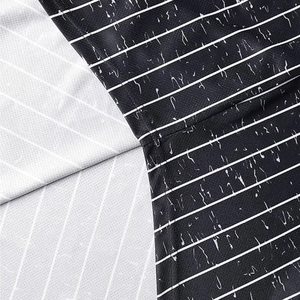 Men's <b>Black</b> <b>White</b> <b>Striped</b> Baseball Jersey Short Sleeve Button Front Polyester Sportswear Regular Fit All Seasons Apparel - Product Image 4