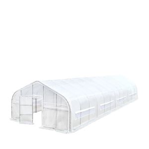 Serra a tunnel 20FT X 60FT per Grow Tent, con copertura in rete Leno Ripstop da 12 Mil, telaio freddo stabile, finestre a rotolo e soffitto a punta TMG G - Product Image 1