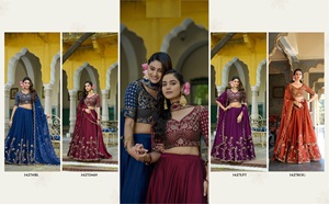 ooknBook <b>Art</b> Stylish Rangoli Silk Lehenga Choli With Sequins & Thread Embroidery - Product Image 6