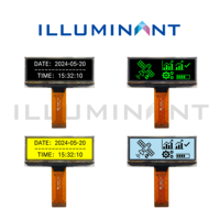 SAMPLE GRATIS Layar PMOLED 2,23 Inci 128x32 Putih/Kuning/Hijau/Biru Muda SSD1305 8-bit 68XX/80XX 4-wire SPI I2C 2832ASWCG01
