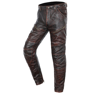 Wholesale Price Leather Pants Winter <b>men</b> Low Waist Straight Pattern Button Fly Closure High Street 2026 Custom Wholesale - Product Image 3