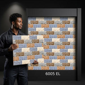 European Style Villa Outdoor Elevation Stone Brick Semi Matt Finish Ceramic Glazed <b>Wall</b> Tiles 250x375mm - Product Image 5
