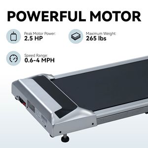 Tapis Roulant Portatile da 2.5HP Sotto Scrivania, Macchina Compatta per Corsa e Camminata con Telecomando per Casa o Ufficio - Product Image 6
