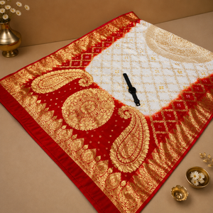 ผ้าคลุมไหล่แบบอินเดียลายบันฮานีสำหรับผู้หญิง - Product Image 4