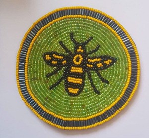 Cuteness handmade luxury fancy Green <b>beaded</b> <b>coaster</b> set of 4 piece Dining Table Bridal <b>coaster</b> Home decor Accessories - Product Image 5