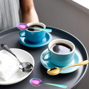 Set di 6 Cucchiaini da Espresso in Acciaio Inox per Dessert e Tè, Design Colorato Arcobaleno - Product Image 3
