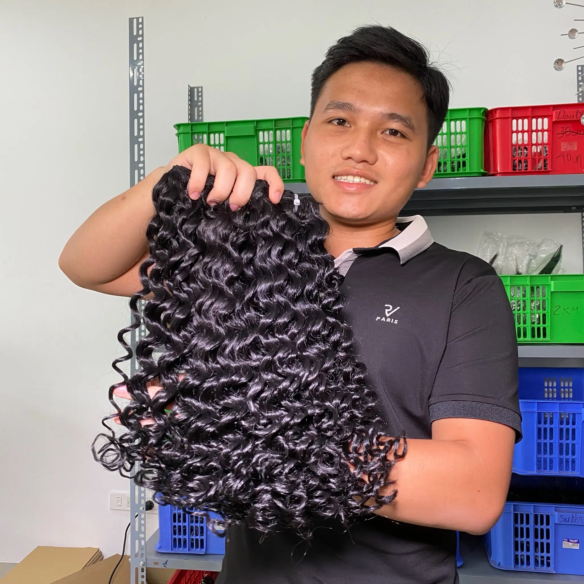 Hot bán letsfly bó thỏa thuận sâu sóng Việt tóc Weave bó xoăn bán buôn nguyên Trinh tóc phần mở rộng