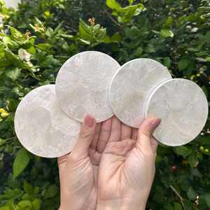 Natural Mother of Pearl <b>Coasters</b> Handmade Round <b>Drink</b> <b>Coasters</b> Coastal Style for Coffee Table Decor Dining Room from Vietnam - Product Image 5