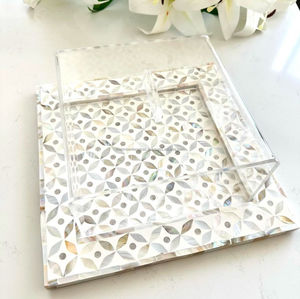 Support à gâteau de fête de fiançailles en nacre avec incrustation de coquillages Outils pour gâteau de mariage et d'anniversaire Support à dessert - Product Image 4