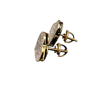 Brillant Coeur Solide 10k Or Jaune Boucles D'oreilles 0.75ct Vrai Diamant Classique Femmes Prix De Gros Diamant Bijoux Nouvel An - Product Image 3