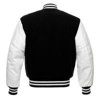 Blouson universitaire personnalisé brodé respirant pour homme, en laine, style bomber, col montant, boutonnage frontal, style universitaire